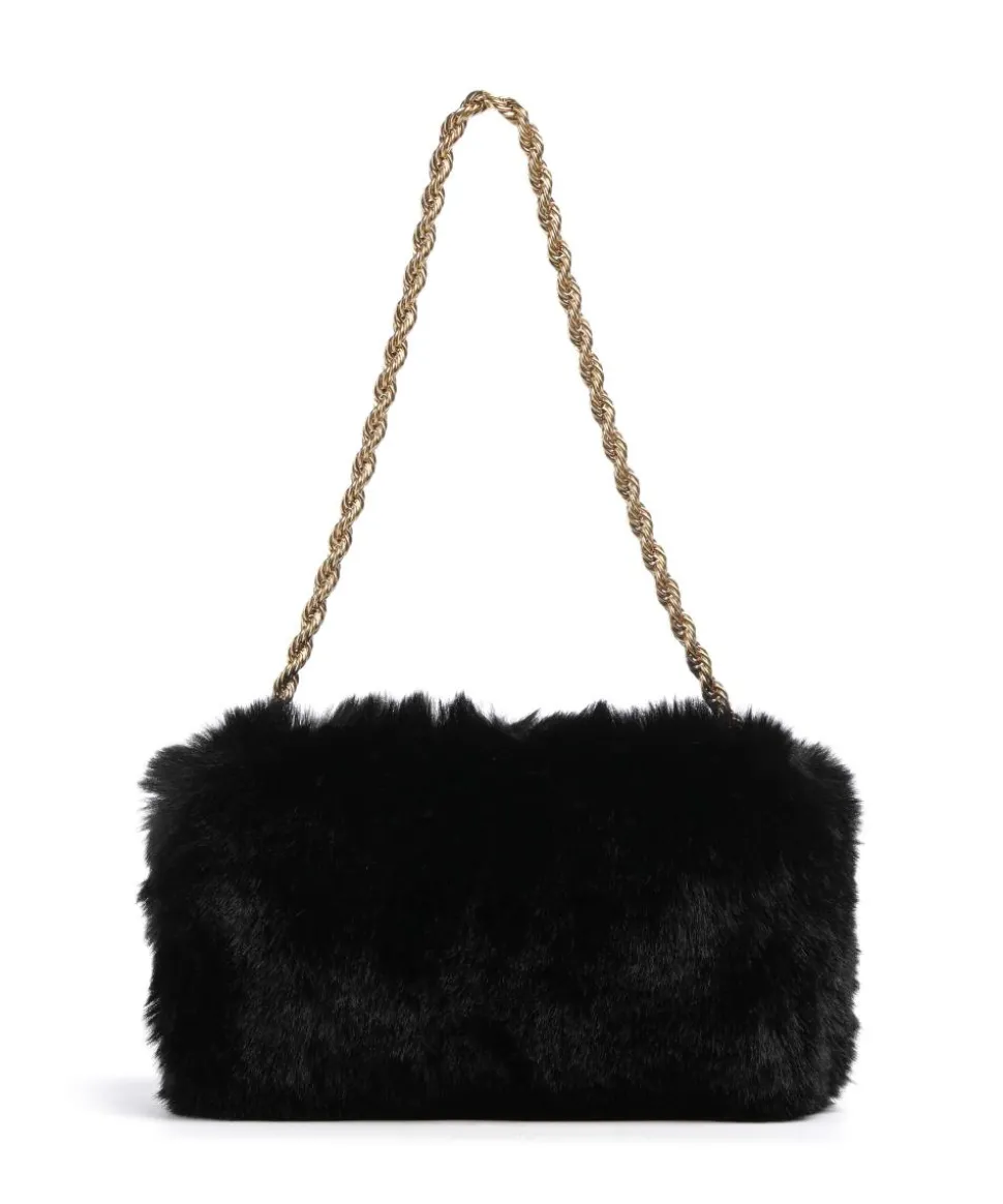 Furie Schultertasche Kunstfell schwarz