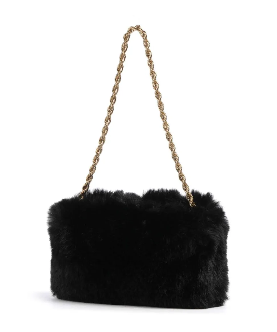 Furie Schultertasche Kunstfell schwarz