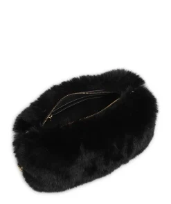 Furie Schultertasche Kunstfell schwarz