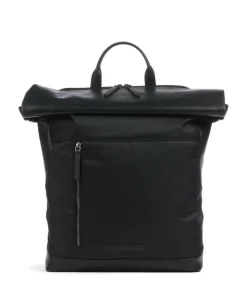 Fusion Bornholm Rolltop Rucksack 17″ Nylon, Leder schwarz