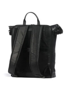 Fusion Bornholm Rolltop Rucksack 17″ Nylon, Leder schwarz