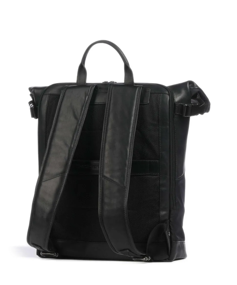 Fusion Bornholm Rolltop Rucksack 17″ Nylon, Leder schwarz