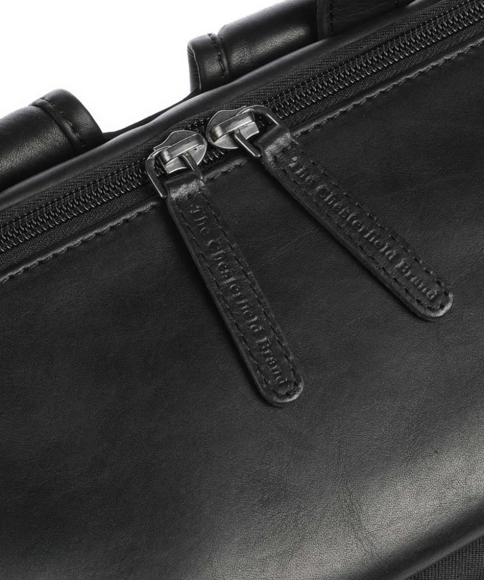 Fusion Bornholm Rolltop Rucksack 17″ Nylon, Leder schwarz