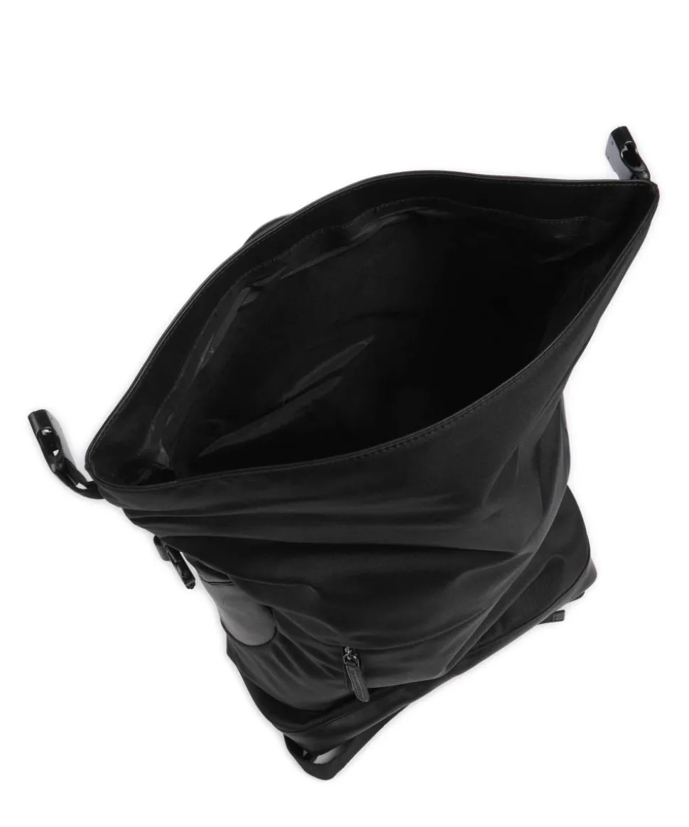 Fusion Bornholm Rolltop Rucksack 17″ Nylon, Leder schwarz