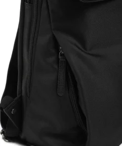Fusion Trondheim Rucksack 16″ recyceltes Nylon, Leder schwarz
