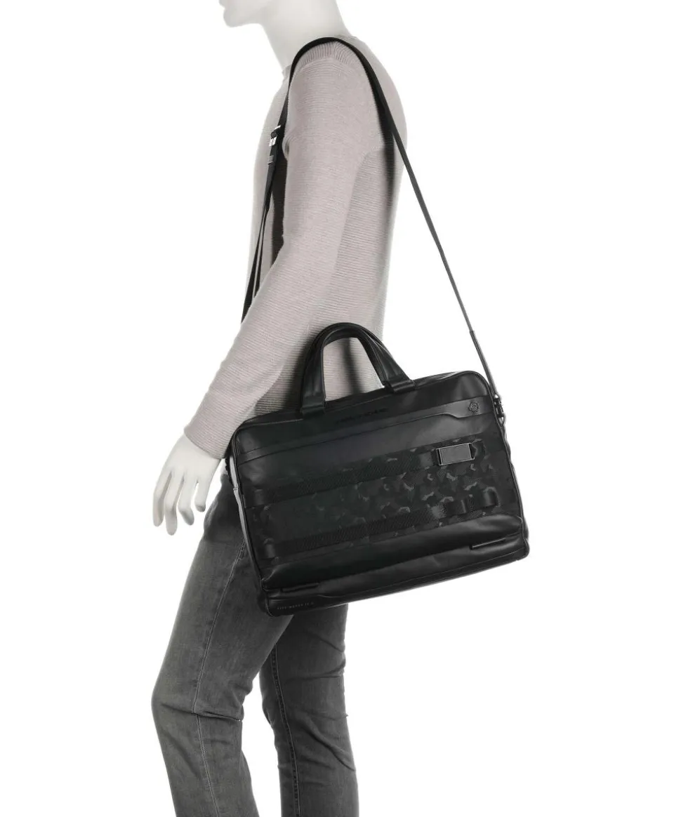 FXP Aktentasche 15″ fein genarbtes Rindsleder schwarz