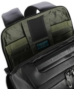 FXP Laptop-Rucksack 14″ fein genarbtes Rindsleder schwarz