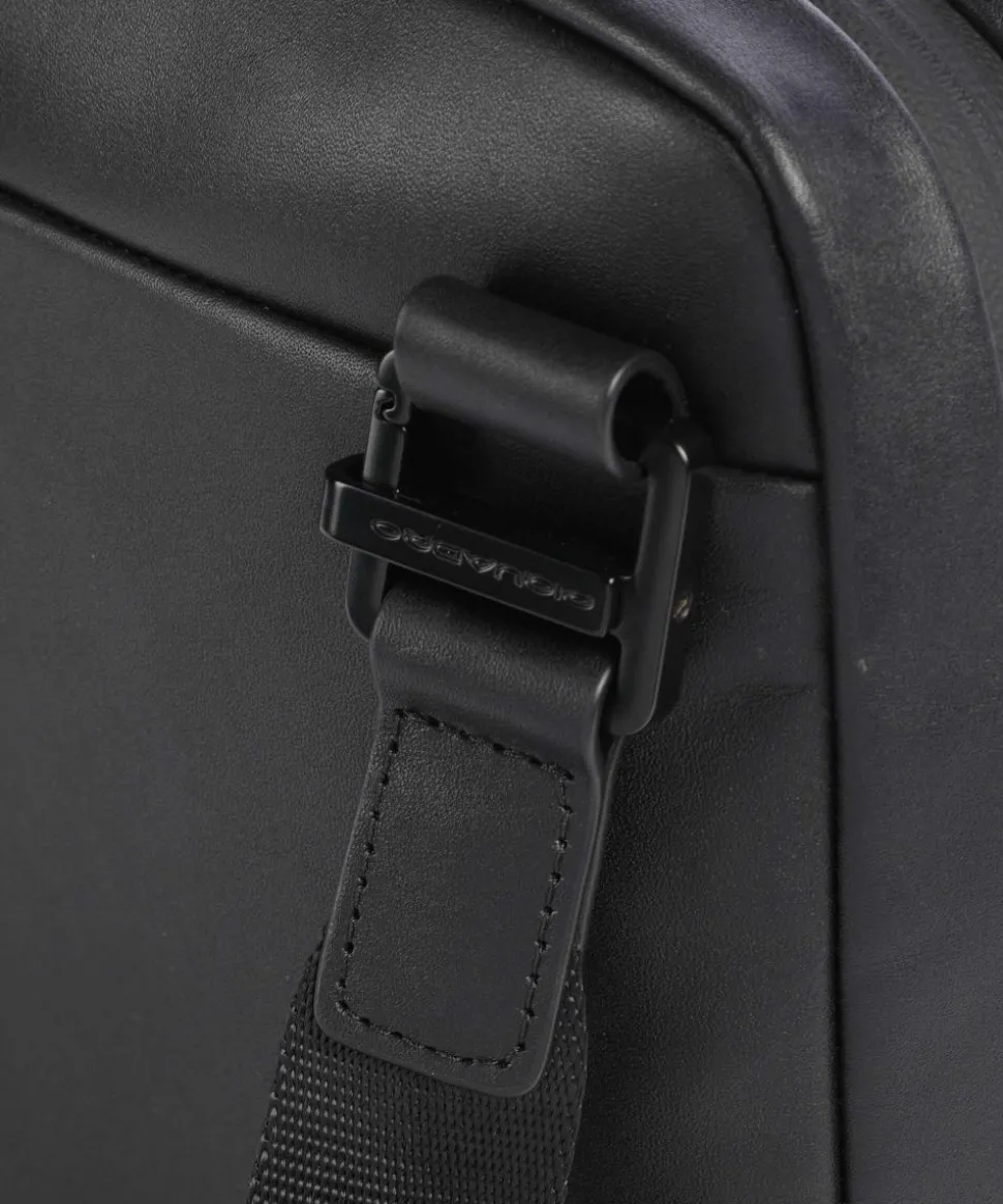 FXP Umhängetasche fein genarbtes Rindsleder schwarz