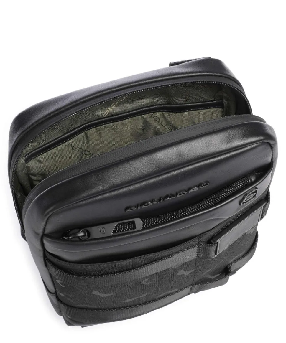 FXP Umhängetasche fein genarbtes Rindsleder schwarz