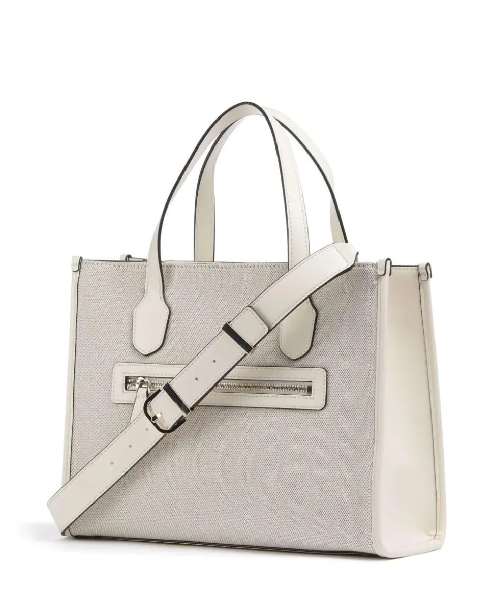 G Status Handtasche Polyester, Canvas beige/weiß