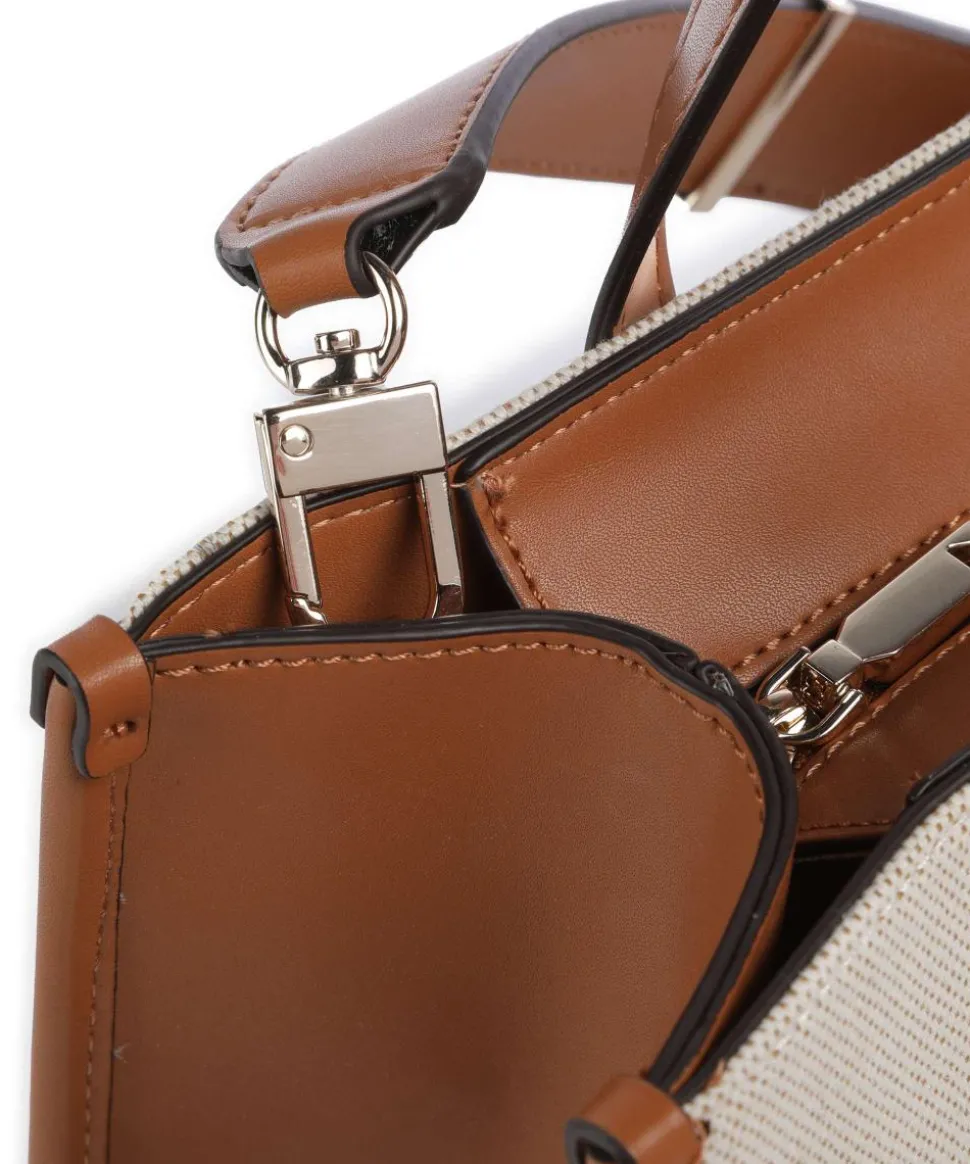 G Status Handtasche Polyester, Canvas beige/braun