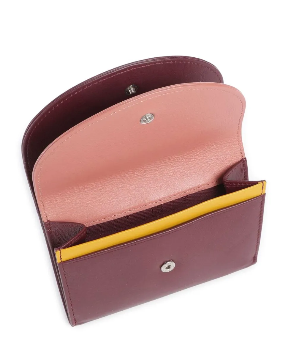 Galapagos RFID Geldbörse fein genarbtes Kalbsleder dunkelrot