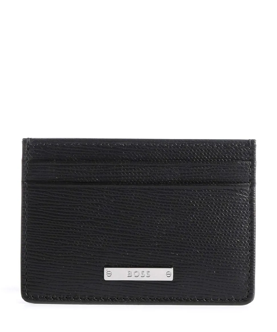 Gallery Kreditkartenetui Saffiano-Rindsleder schwarz
