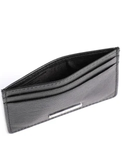 Gallery Kreditkartenetui Saffiano-Rindsleder schwarz