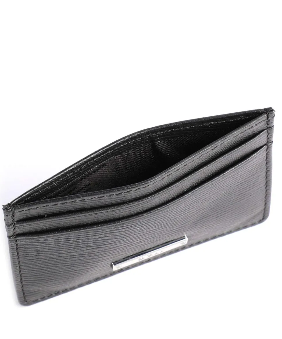 Gallery Kreditkartenetui Saffiano-Rindsleder schwarz