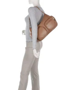 Garima Schultertasche Lederimitat braun