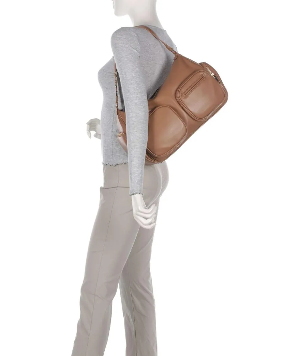 Garima Schultertasche Lederimitat braun