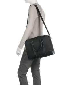 Gaspard Aktentasche 15″ Rindsleder, Polyamide schwarz