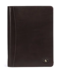 Gaucho A4 Rits Mappe fein genarbtes Rindsleder dunkelbraun
