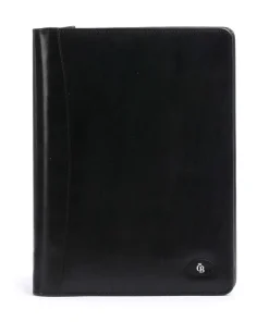 Gaucho A4 Rits Mappe fein genarbtes Rindsleder schwarz