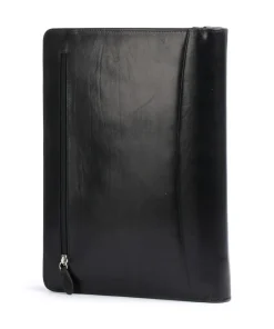 Gaucho A4 Rits Mappe fein genarbtes Rindsleder schwarz