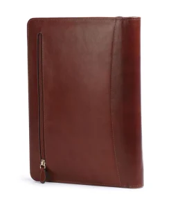 Gaucho A4 Rits Mappe fein genarbtes Rindsleder cognac