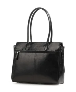 Gaucho Ellen Shopper 15″ fein genarbtes Rindsleder schwarz