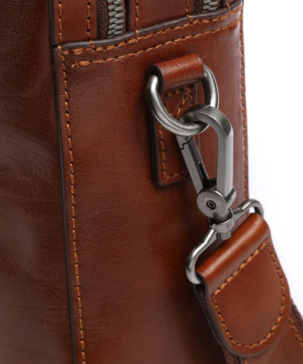 Gaucho Paul Aktentasche 15″ fein genarbtes Rindsleder cognac