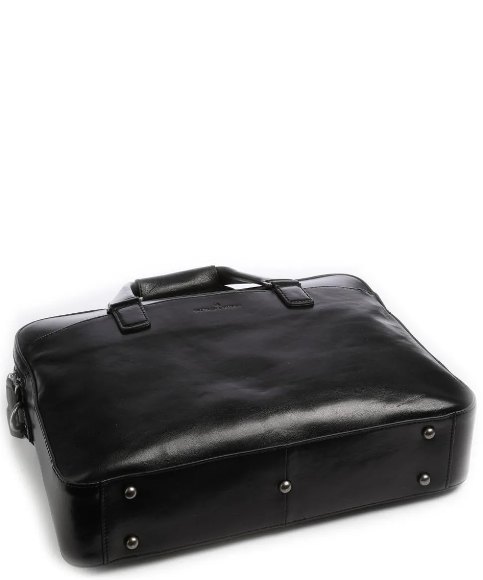 Gaucho Paul Aktentasche 15″ fein genarbtes Rindsleder schwarz