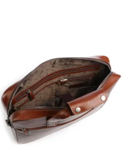 Gaucho Ted Aktentasche 15″ fein genarbtes Rindsleder cognac