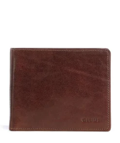 Geldbörse fein genarbtes Leder braun