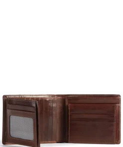 Geldbörse fein genarbtes Leder braun