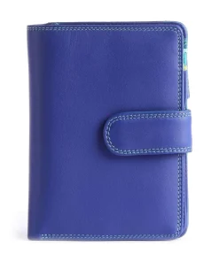 Geldbörse fein genarbtes Leder blau