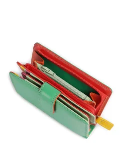 Geldbörse fein genarbtes Leder grün