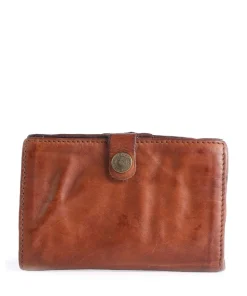 Geldbörse fein genarbtes Leder cognac