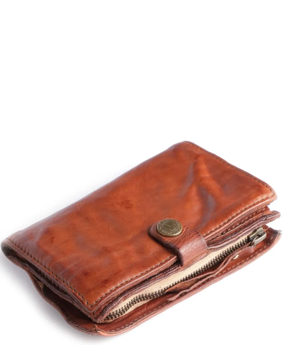 Geldbörse fein genarbtes Leder cognac