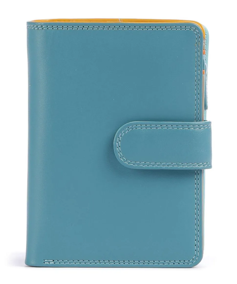 Geldbörse fein genarbtes Leder türkis