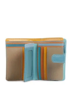 Geldbörse fein genarbtes Leder türkis