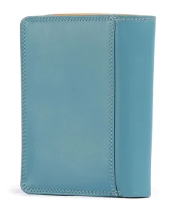 Geldbörse fein genarbtes Leder türkis