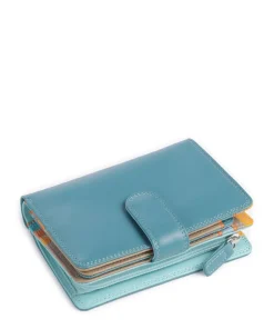 Geldbörse fein genarbtes Leder türkis