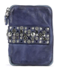 Geldbörse fein genarbtes Rindsleder dunkelblau