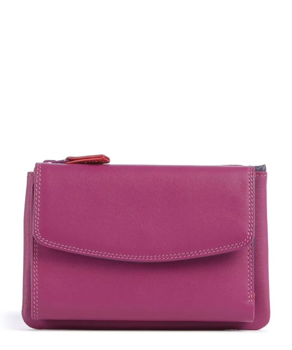 Geldbörse fein genarbtes Rindsleder brombeer