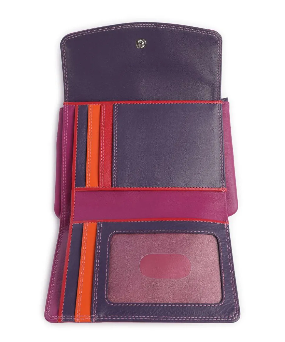 Geldbörse fein genarbtes Rindsleder brombeer