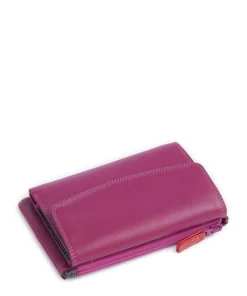 Geldbörse fein genarbtes Rindsleder brombeer