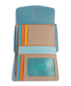 Geldbörse fein genarbtes Rindsleder türkis