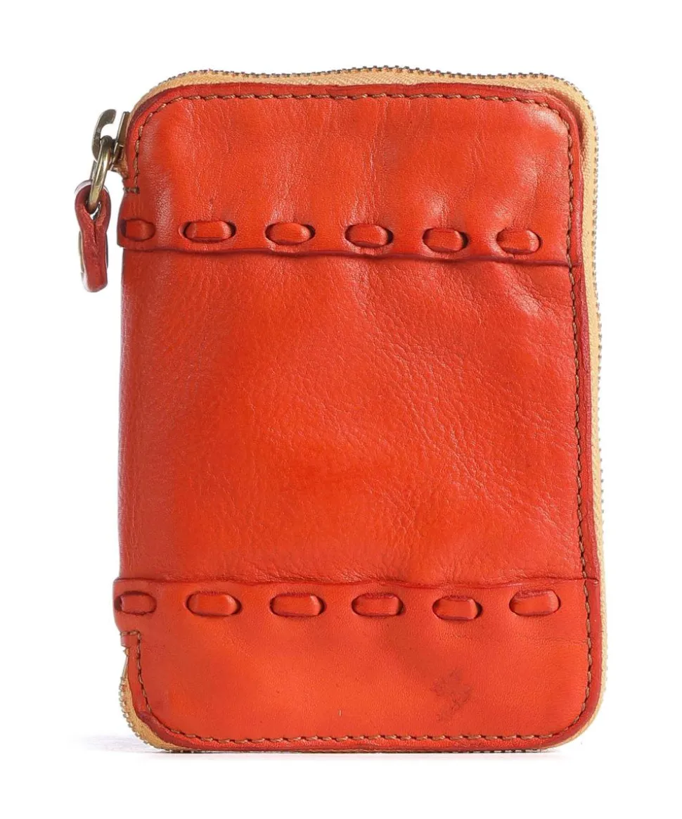 Geldbörse fein genarbtes Rindsleder orange