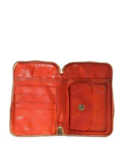 Geldbörse fein genarbtes Rindsleder orange