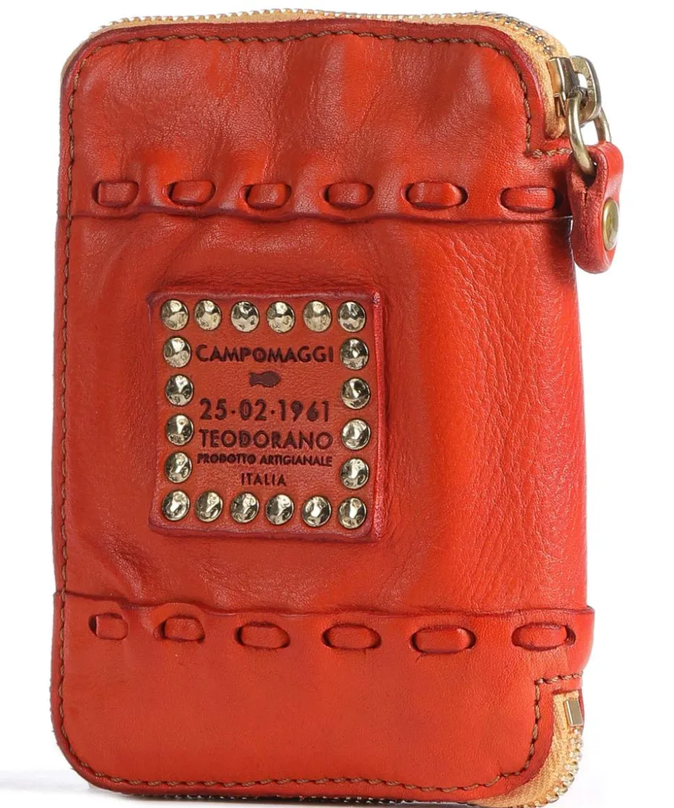 Geldbörse fein genarbtes Rindsleder orange