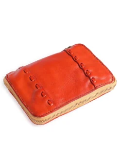 Geldbörse fein genarbtes Rindsleder orange
