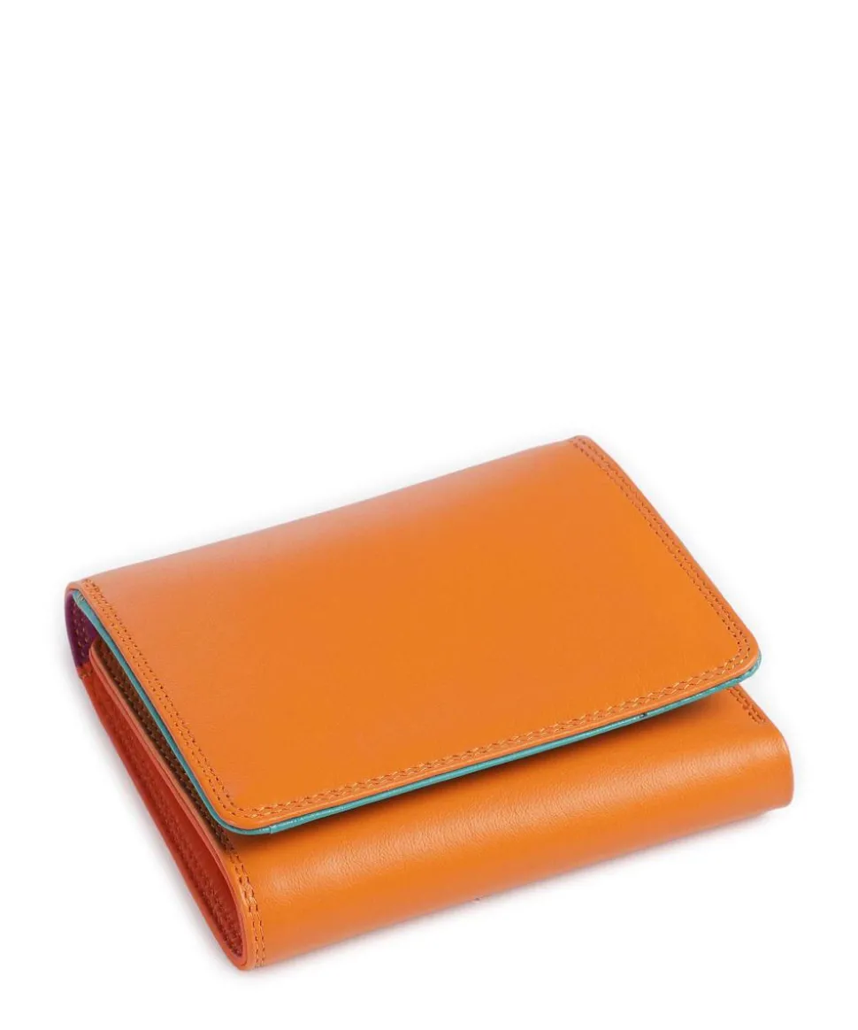 Geldbörse fein genarbtes Rindsleder orange